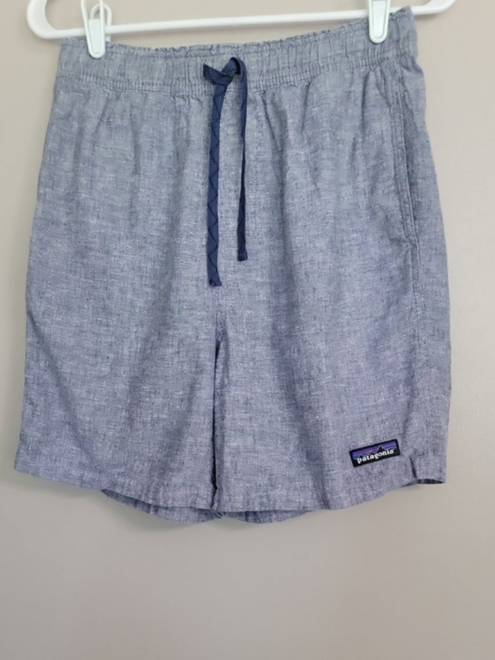 Patagonia Blue Gray Shorts With Navy Drawstring Size M
